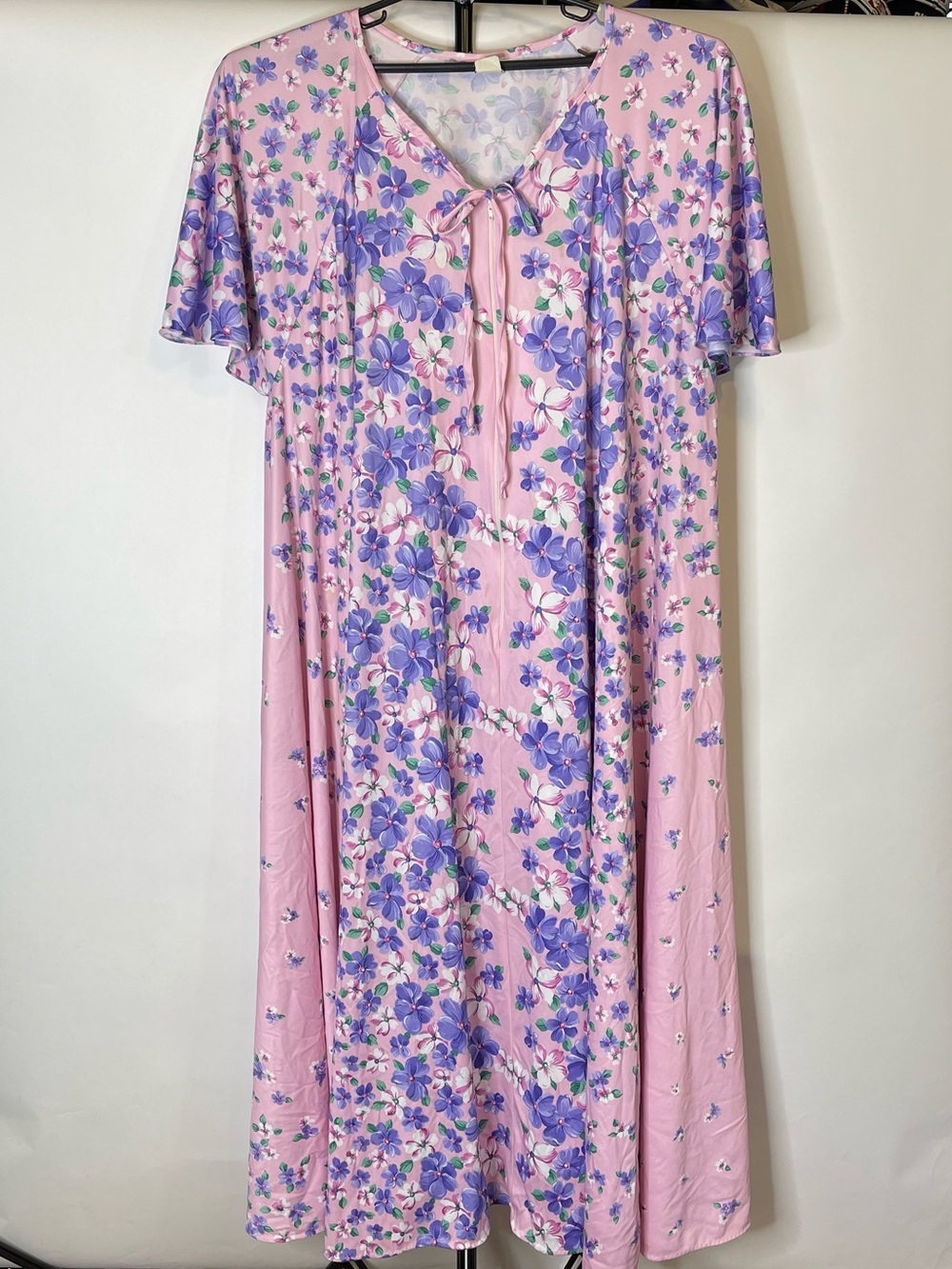 Vintage Lasting Comfort Casual Pink Floral Night Gown Size 3X Women’s